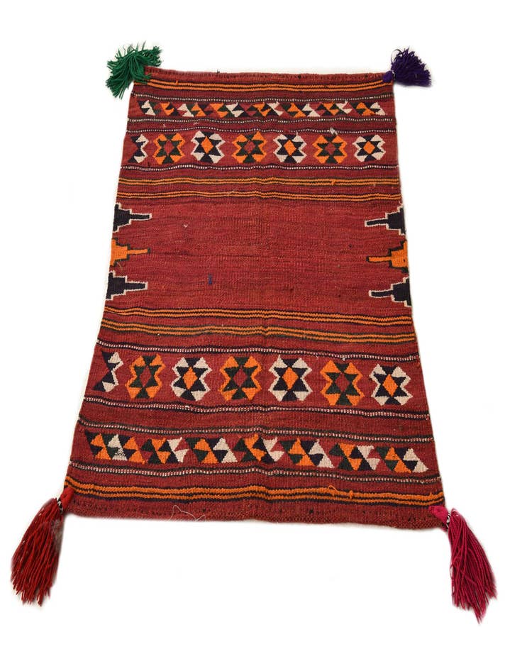 Detail image of  3' x 3' 7  Hand Woven Kilim Fars Wool Square Rug