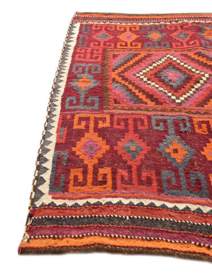Detail image of  4' x 4' 3  Hand Woven Kilim Fars Wool Square Rug