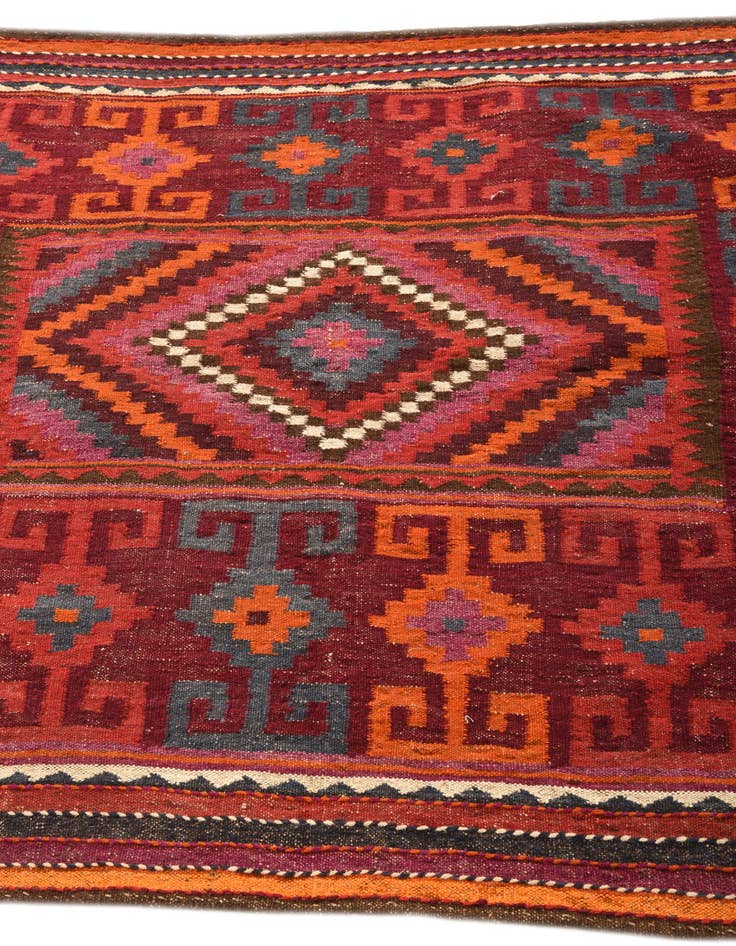 Detail image of  4' x 4' 3  Hand Woven Kilim Fars Wool Square Rug