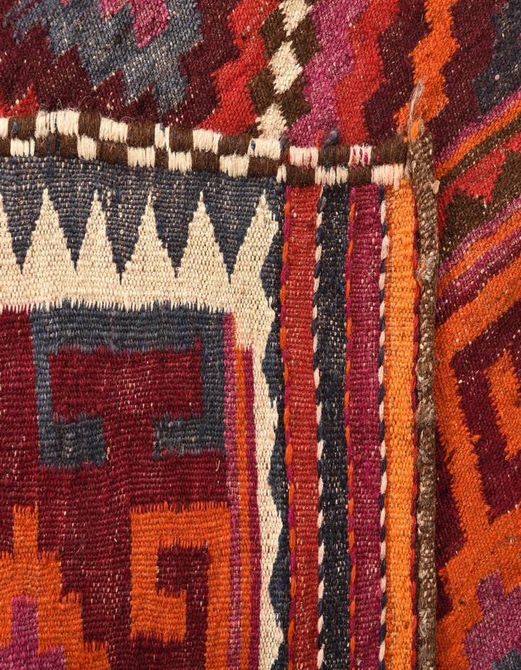 Detail image of  4' x 4' 3  Hand Woven Kilim Fars Wool Square Rug