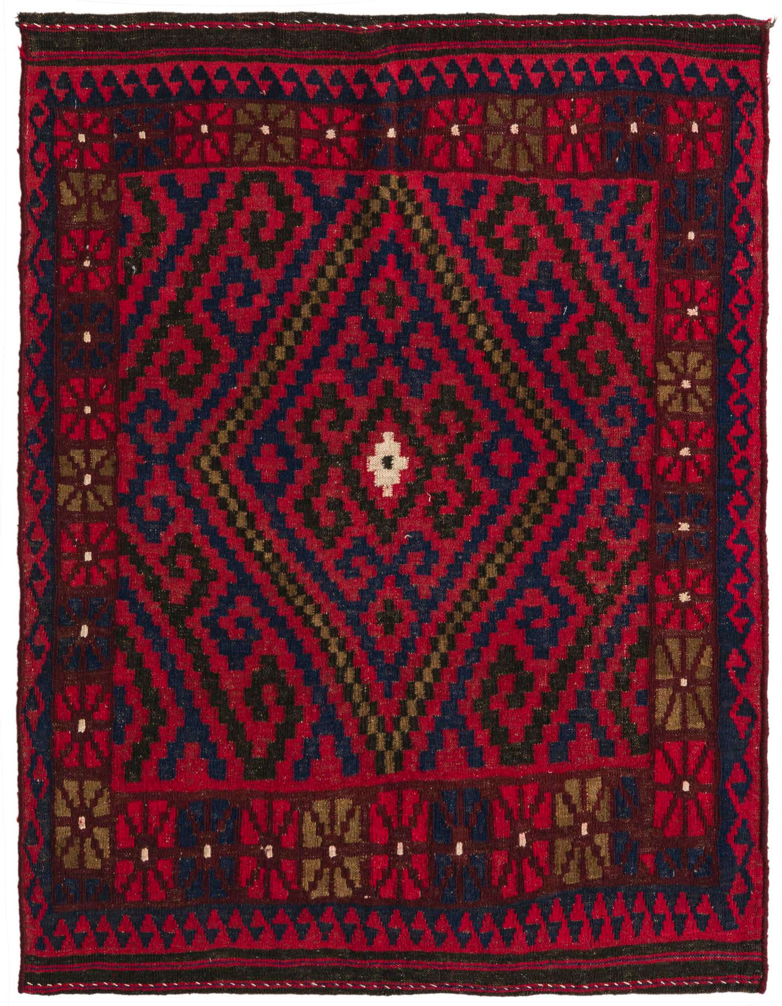 Primary image  4' x 4'  Hand Woven Kilim Fars Wool Square Rug