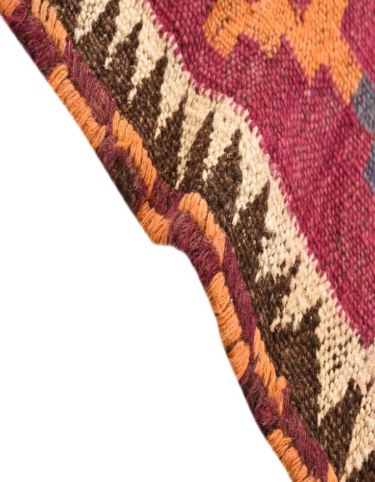 Detail image of  3' 8 x 4' 7  Hand Woven Kilim Fars Wool Square Rug