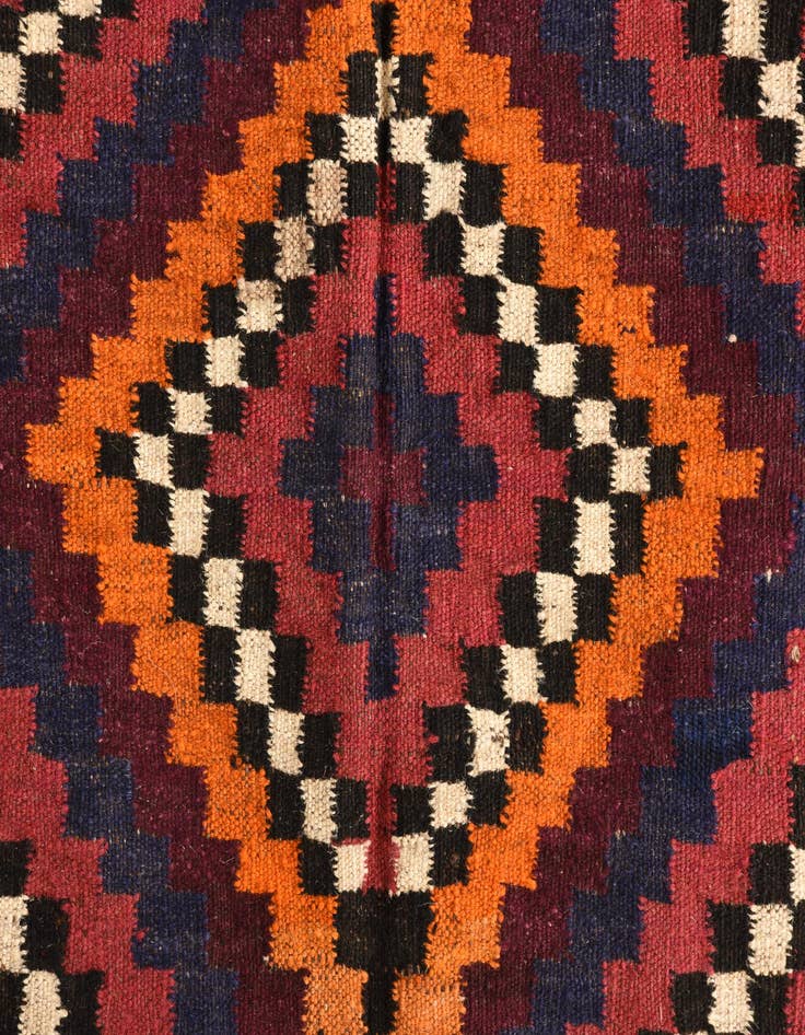 Detail image of  4' 5 x 4' 8  Hand Woven Kilim Fars Wool Square Rug