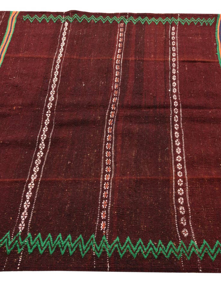 Detail image of  4' 2 x 4' 5  Hand Woven Kilim Fars Wool Square Rug