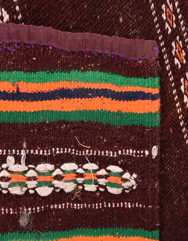 Detail image of  4' 2 x 4' 5  Hand Woven Kilim Fars Wool Square Rug