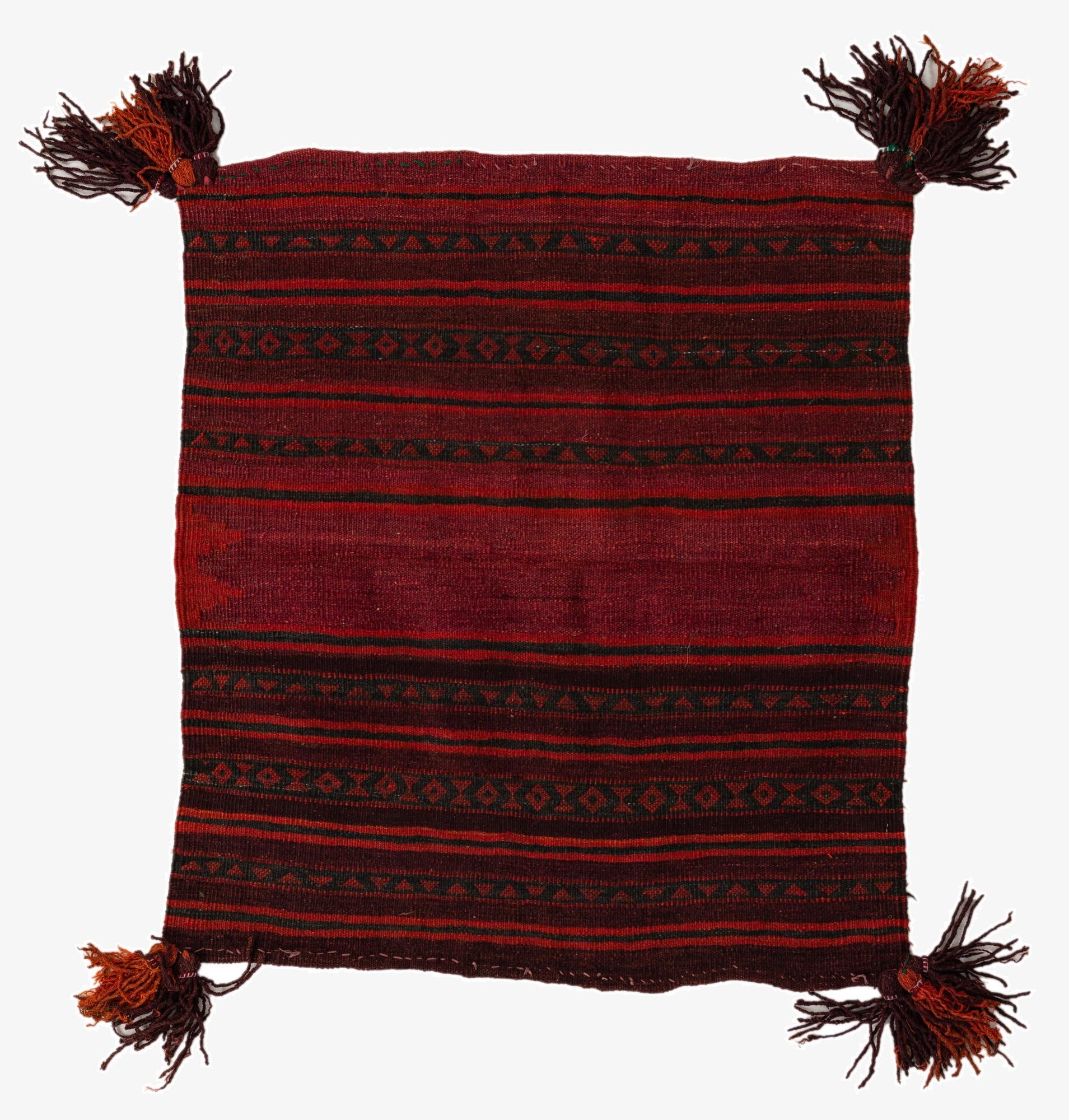  3' 5 x 3' 9  Hand Woven Kilim Fars Wool Square Rug