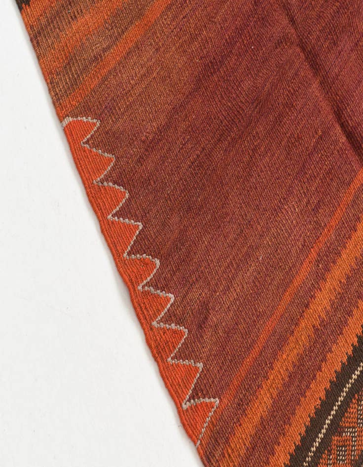Detail image of  3' 2 x 3' 10  Hand Woven Kilim Maymana Wool Square Rug