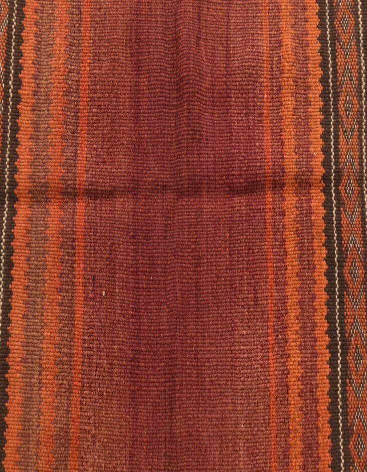 Detail image of  3' 2 x 3' 10  Hand Woven Kilim Maymana Wool Square Rug