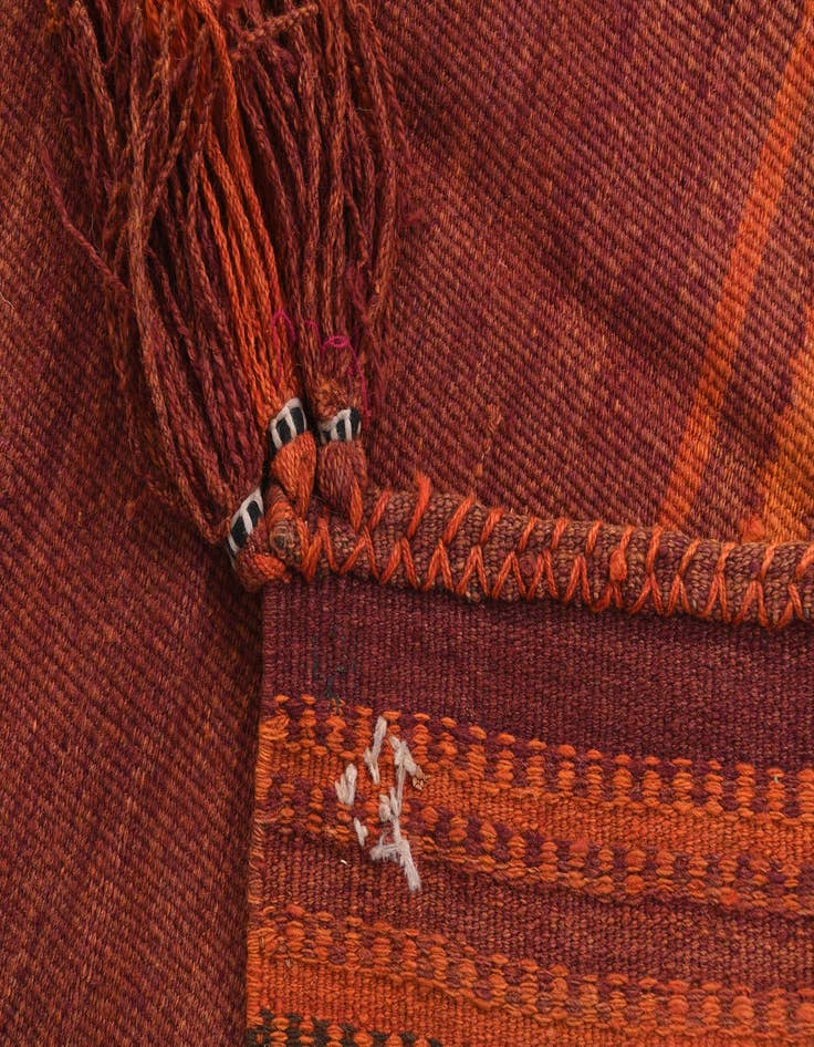 Detail image of  3' 2 x 3' 10  Hand Woven Kilim Maymana Wool Square Rug