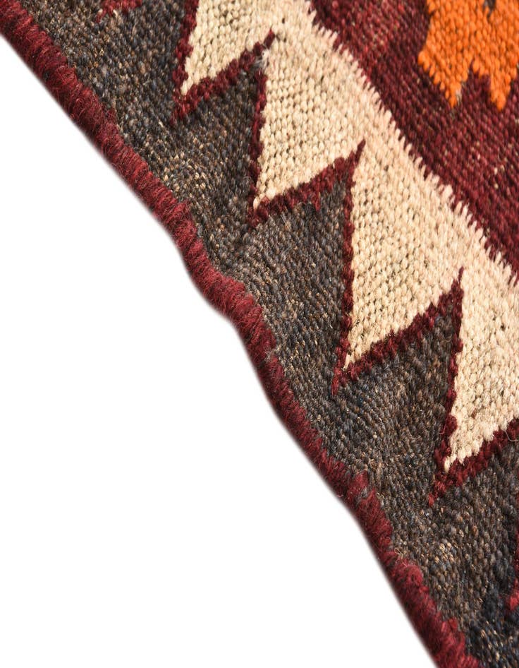 Detail image of  4' x 4' 3  Hand Woven Kilim Maymana Wool Square Rug