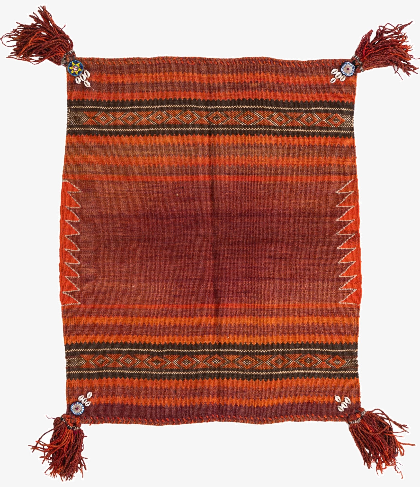  3' 2 x 3' 10  Hand Woven Kilim Maymana Wool Square Rug