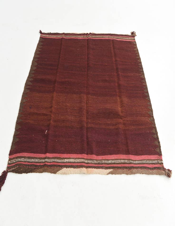 Detail image of  4' 10 x 4' 10  Hand Woven Kilim Modern Wool Square Rug