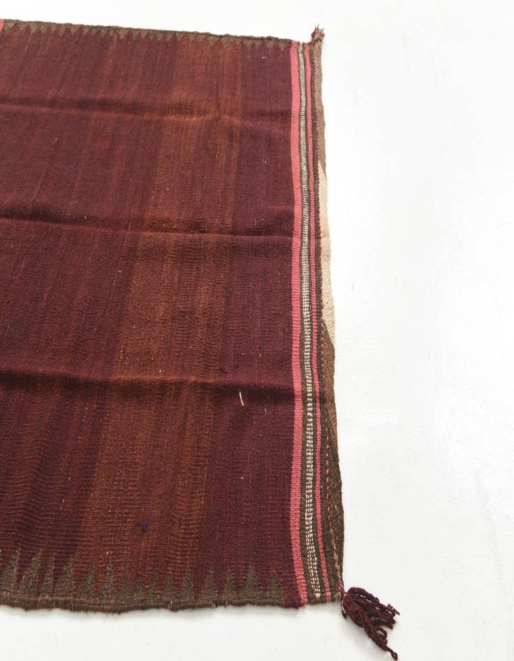 Detail image of  4' 10 x 4' 10  Hand Woven Kilim Modern Wool Square Rug