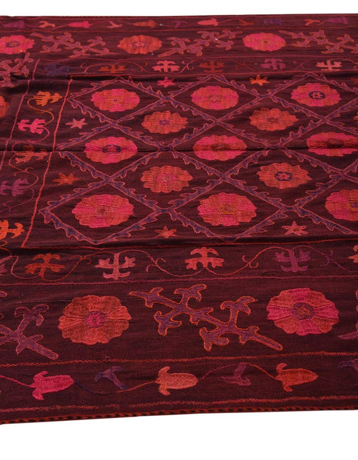 Detail image of  6' 4 x 6' 7  Hand Woven Kilim Modern Wool Square Rug