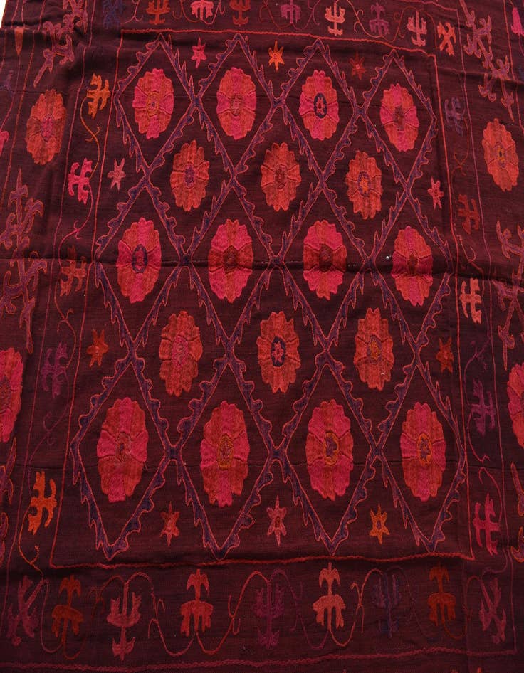 Detail image of  6' 4 x 6' 7  Hand Woven Kilim Modern Wool Square Rug