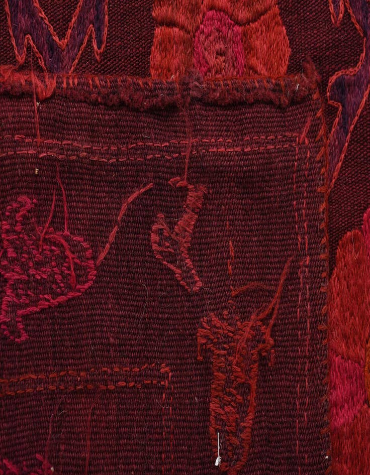 Detail image of  6' 4 x 6' 7  Hand Woven Kilim Modern Wool Square Rug