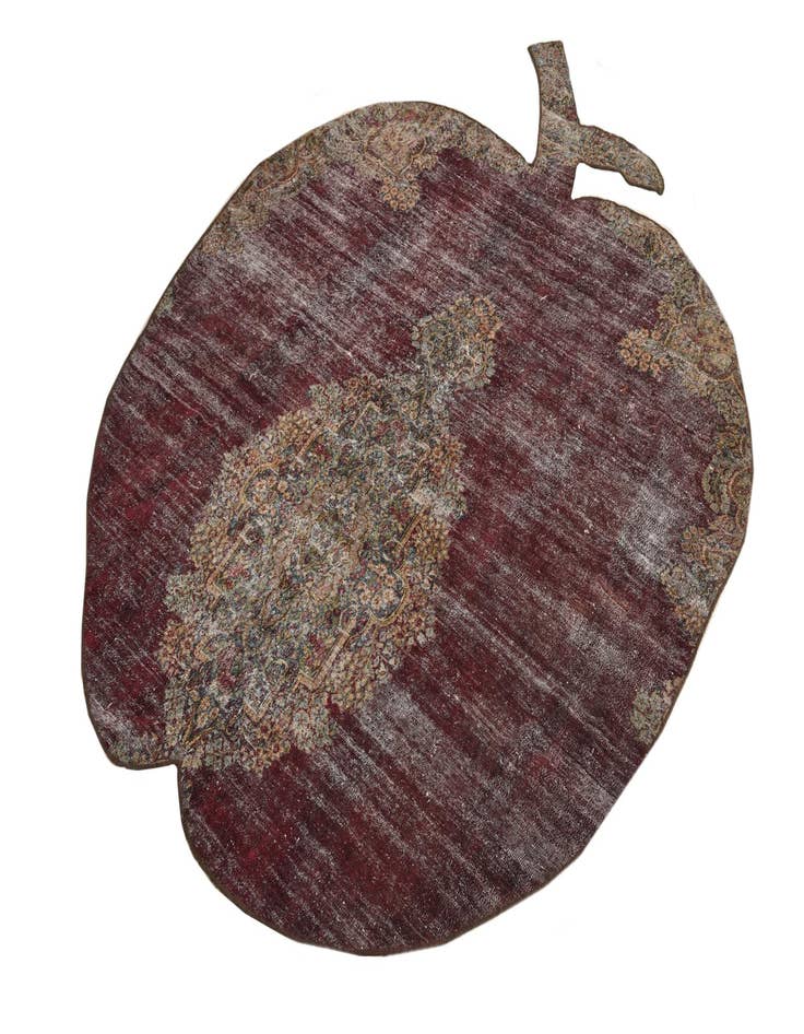 Detail image of  6' x 7'  Hand Knotted Ultra Vintage Persian Wool Square Rug