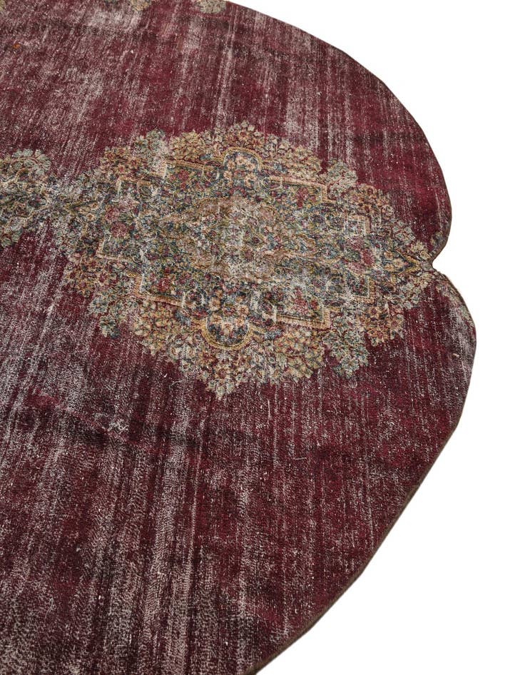 Detail image of  6' x 7'  Hand Knotted Ultra Vintage Persian Wool Square Rug