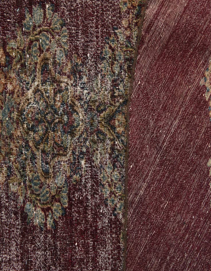 Detail image of  6' x 7'  Hand Knotted Ultra Vintage Persian Wool Square Rug