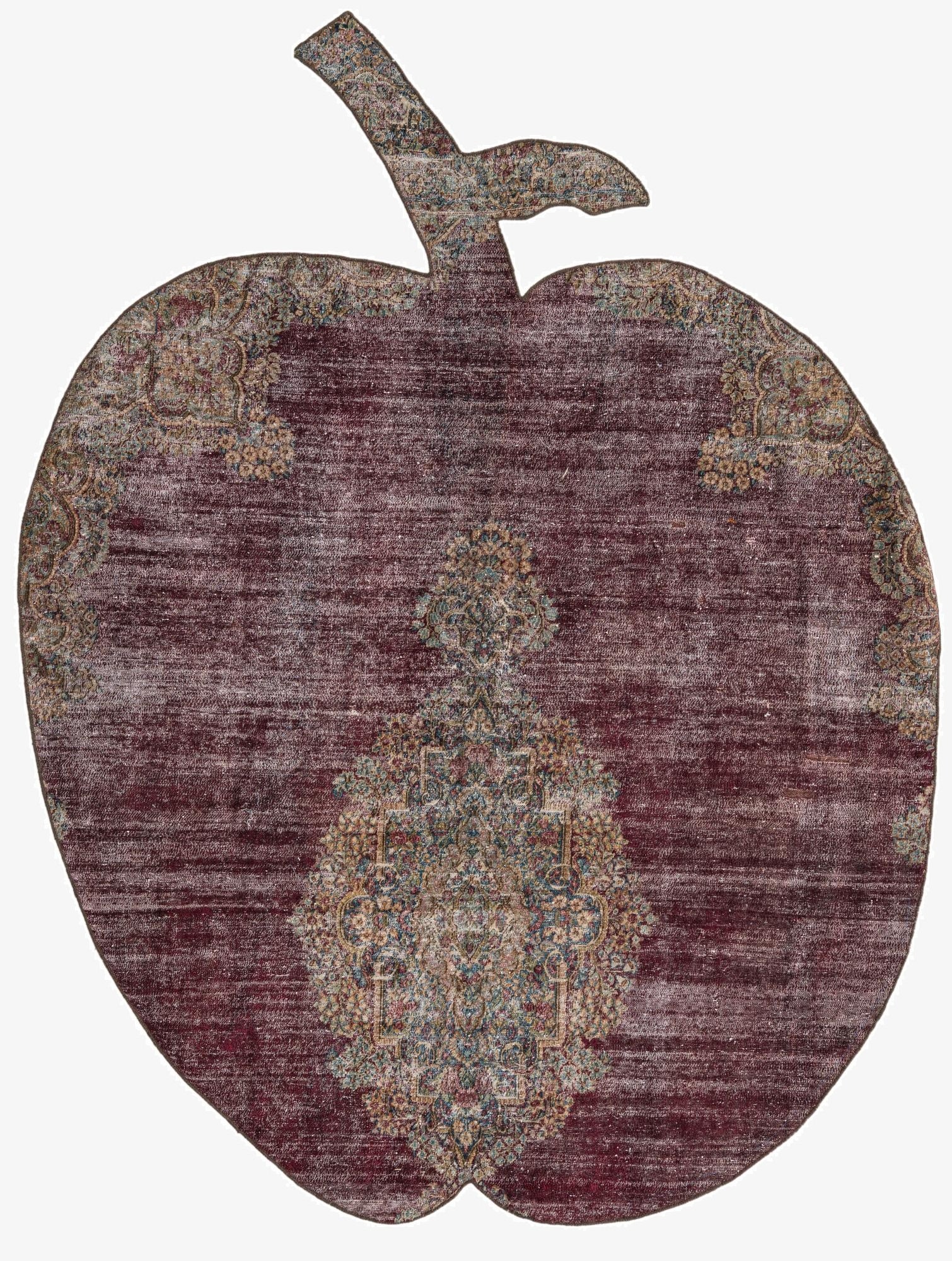  6' x 7'  Hand Knotted Ultra Vintage Persian Wool Square Rug