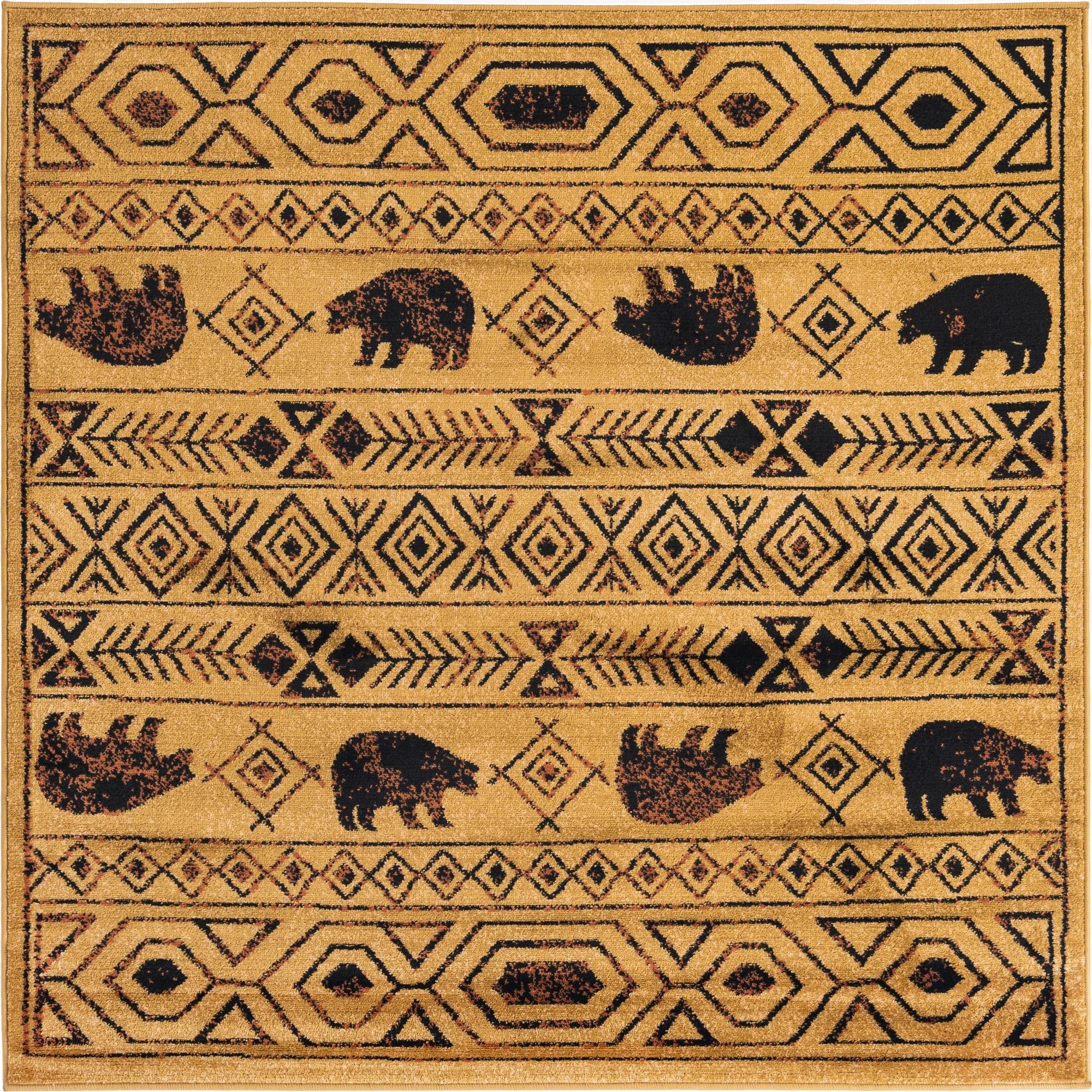  5' 3 x 5' 3 Pioneer Square Rug