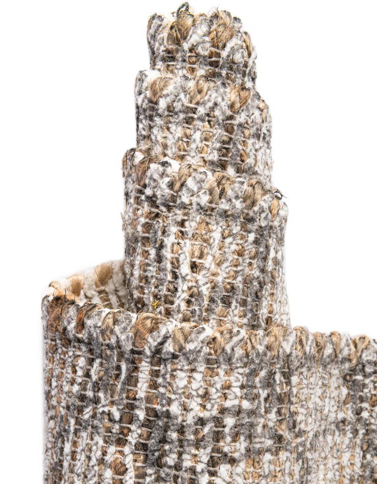 Detail image of  2' x 3' 1  Hand Woven Chenille Jute Rug