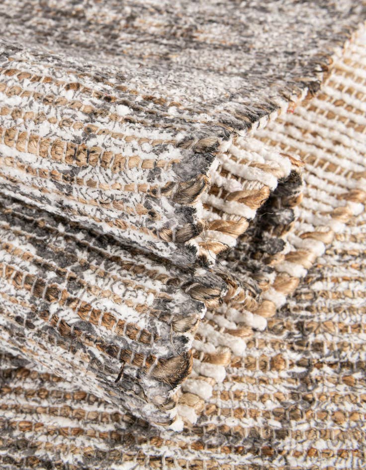 Detail image of  2' x 3' 1  Hand Woven Chenille Jute Rug