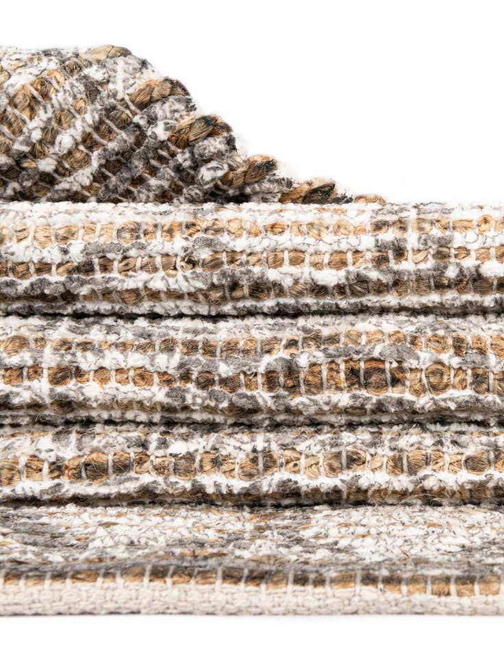 Detail image of  2' x 3' 1  Hand Woven Chenille Jute Rug