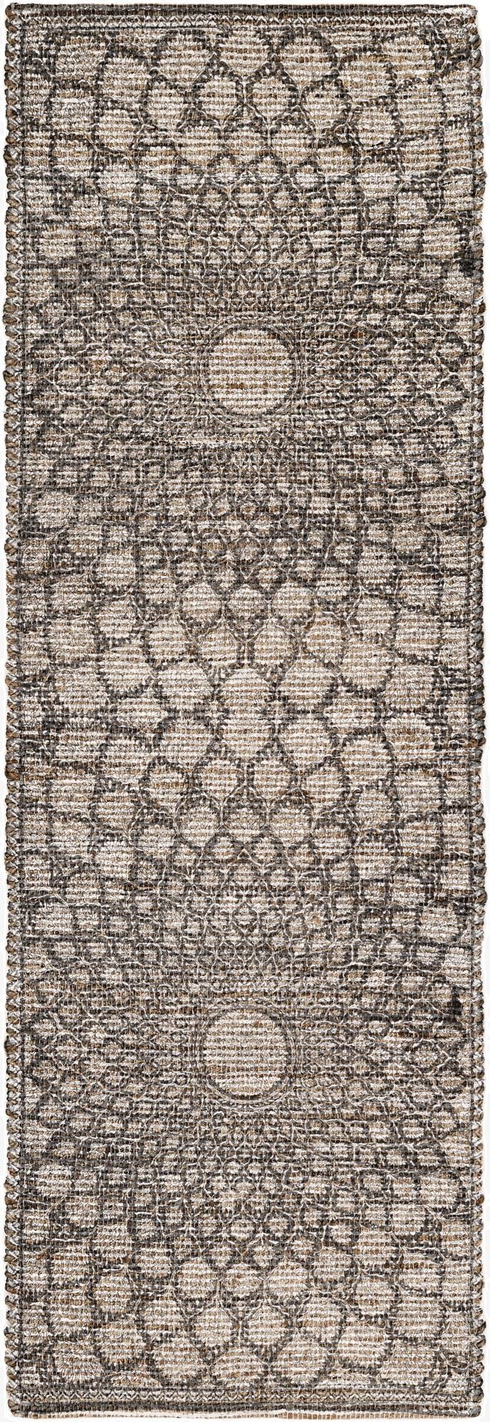 2' 2 x 6' 1  Hand Woven Chenille Jute Runner Rug