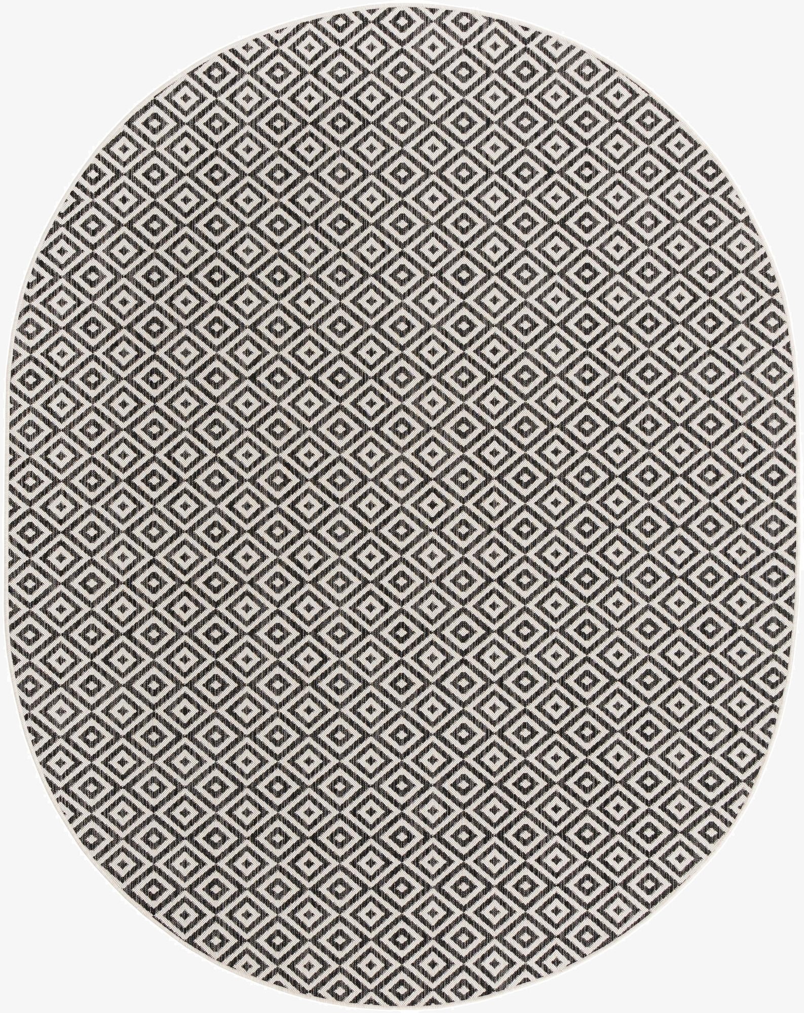  7' 10 x 10'  Washable Jill Zarin Costa Rica Indoor / Outdoor Oval Rug