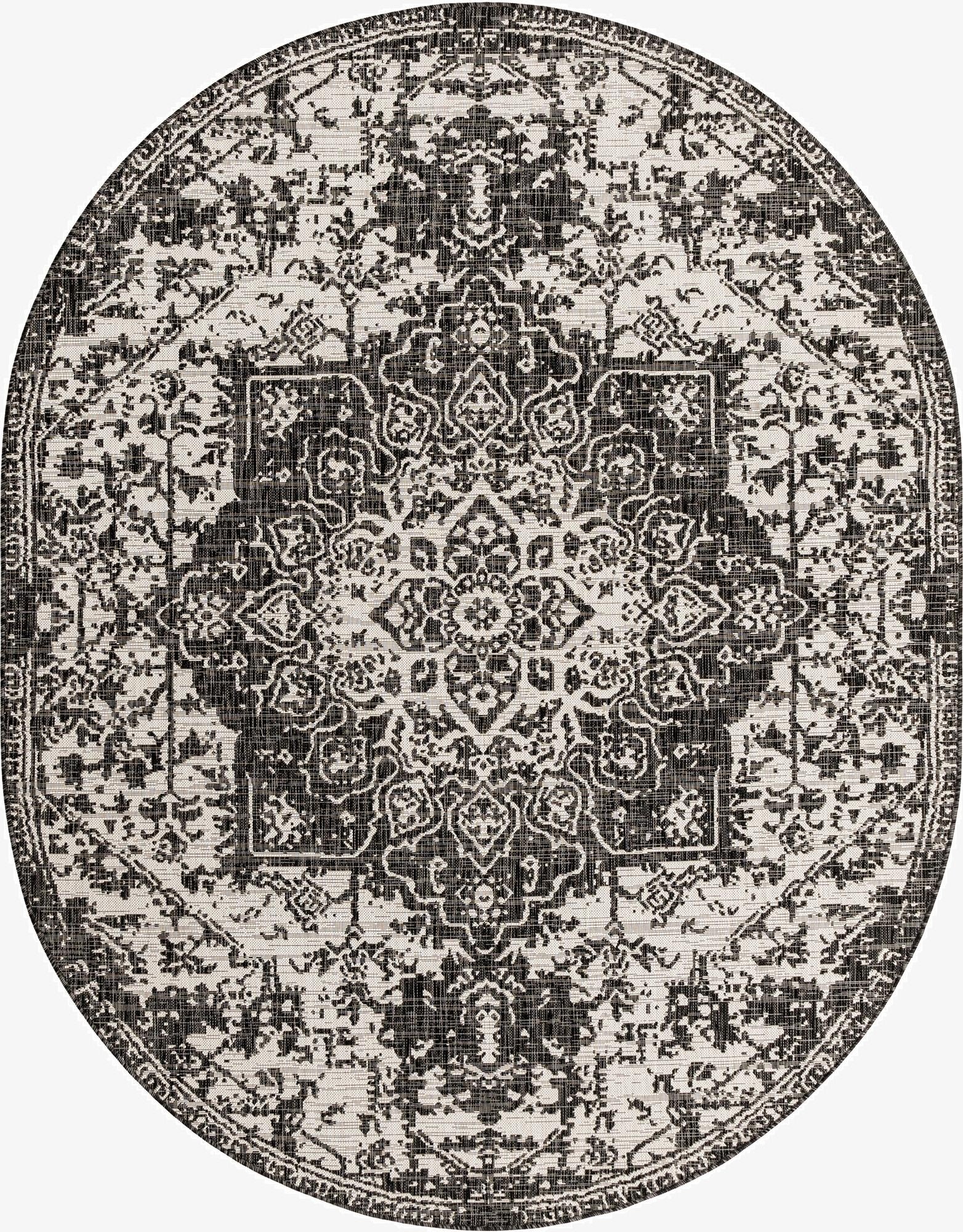  7' 10 x 10'  Washable Jill Zarin Dubai Indoor / Outdoor Oval Rug