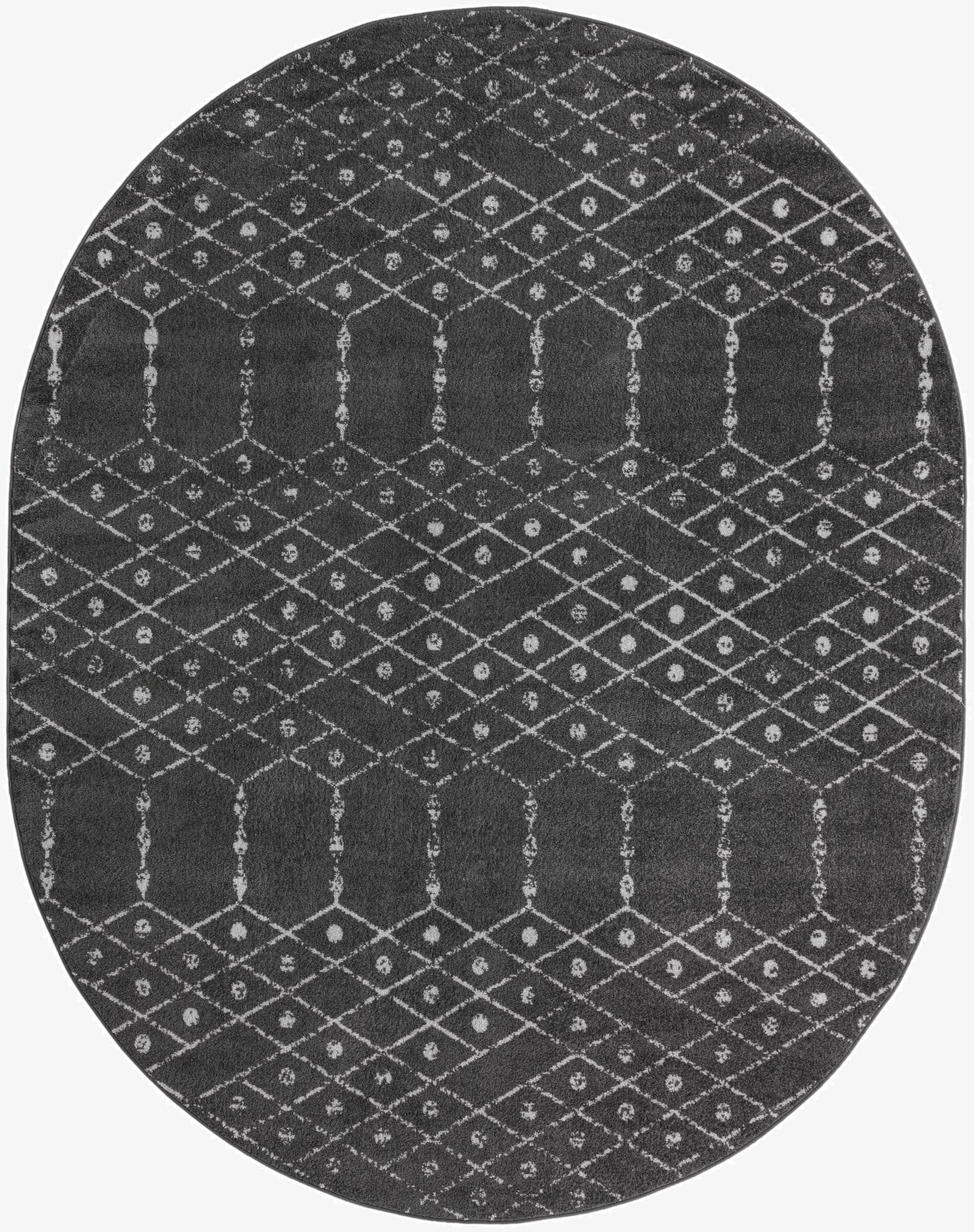 Primary image  7' 10 x 10' Paxon Trellis Oval Rug