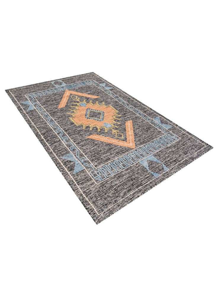 Detail image of  5' 1 x 8'  Hand Woven Kilim Wool Rug