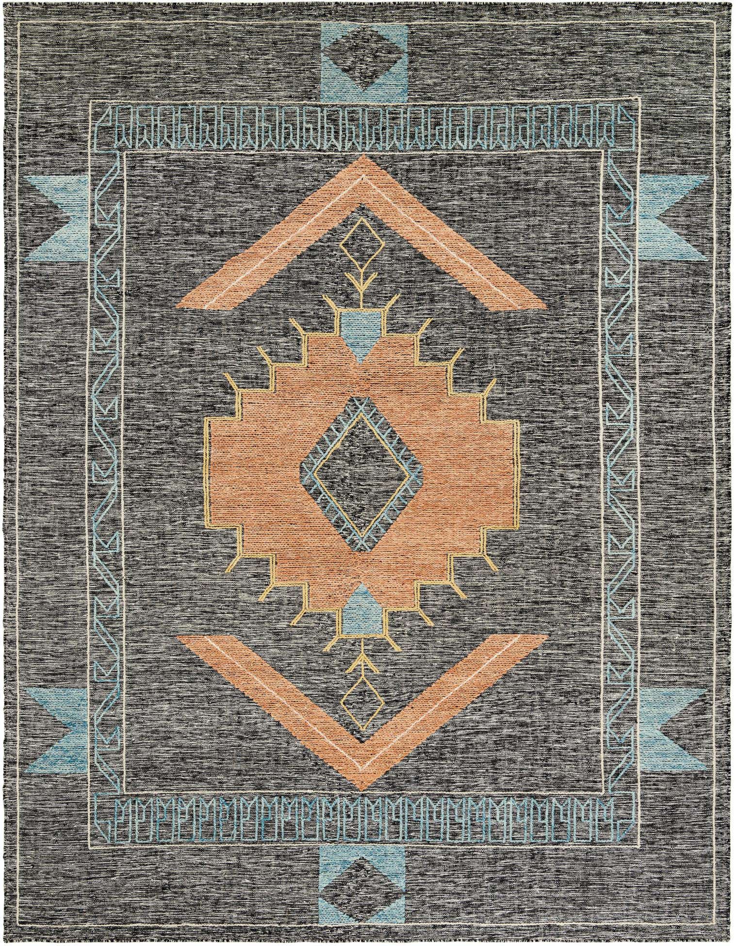 Primary image  9' x 12'  Hand Woven Kilim Wool Rug