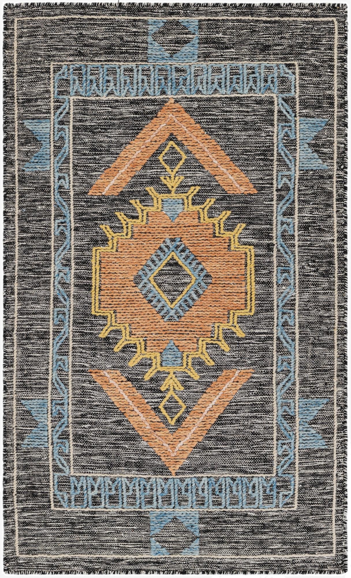 3' 1 x 5' 1  Hand Woven Kilim Wool Rug
