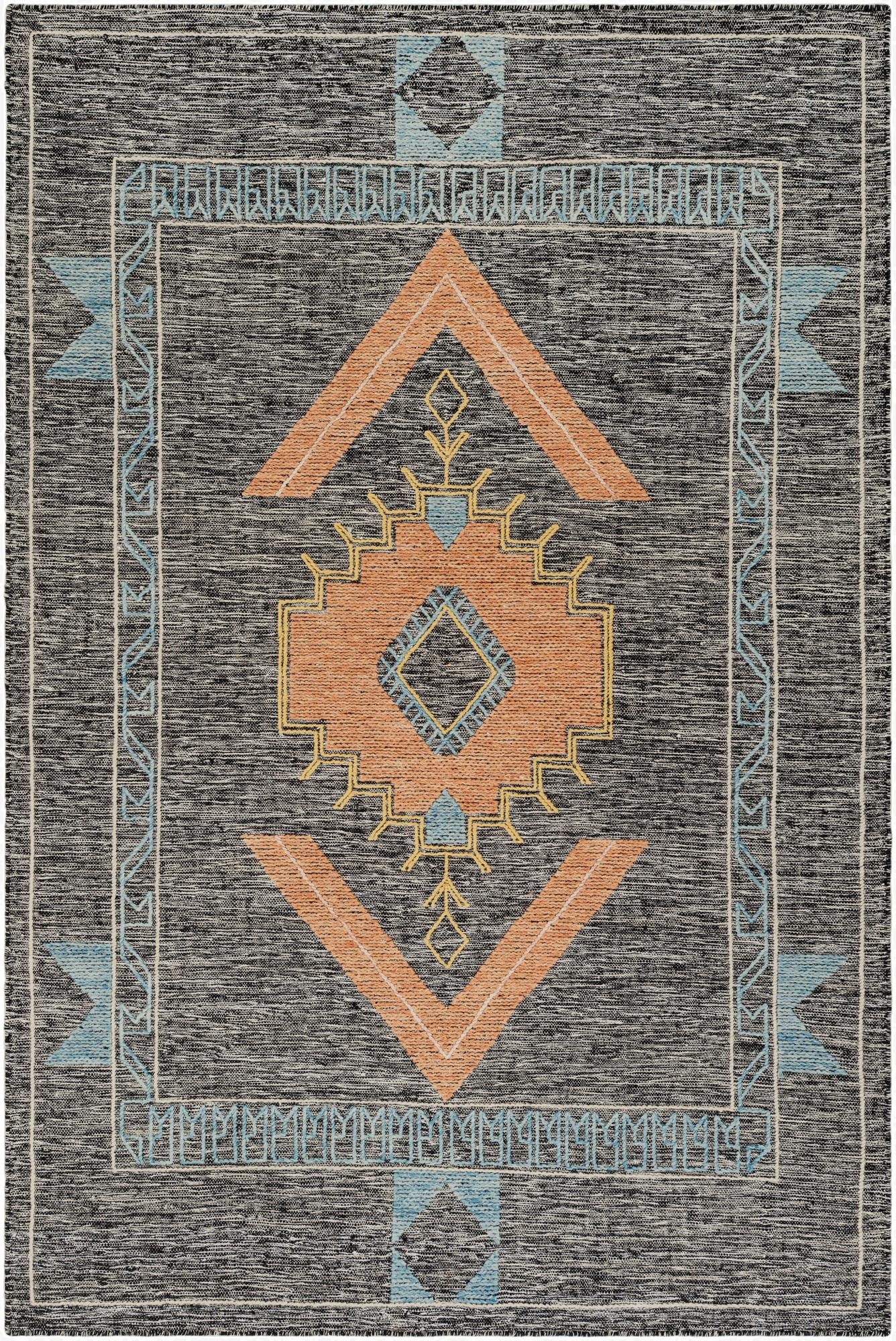  6' 1 x 9'  Hand Woven Kilim Wool Rug