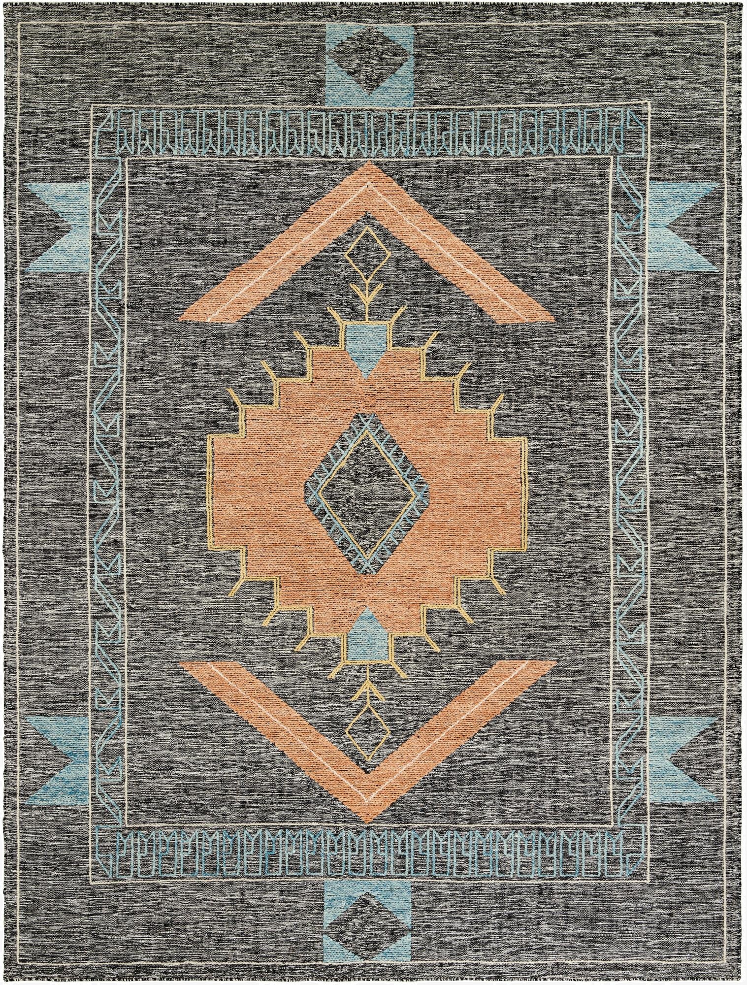 Primary image  9' x 12'  Hand Woven Kilim Wool Rug