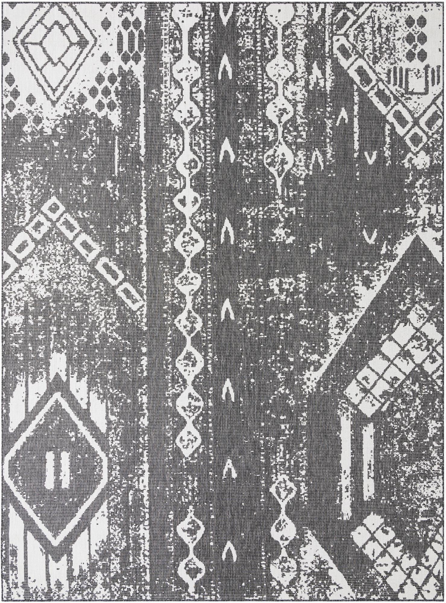  10' x 13'  Washable Bohemian Indoor / Outdoor Rug