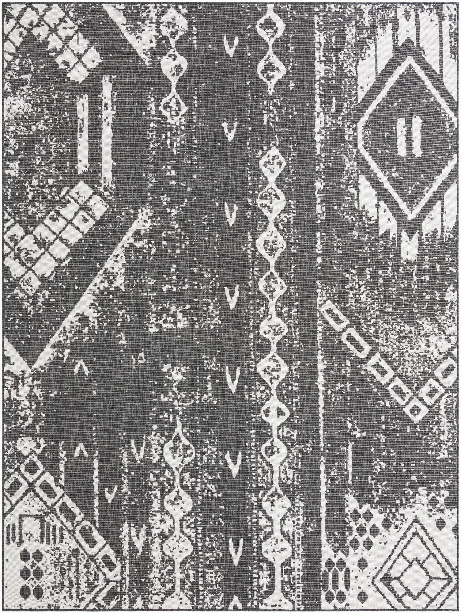  9' x 12'  Washable Bohemian Indoor / Outdoor Rug