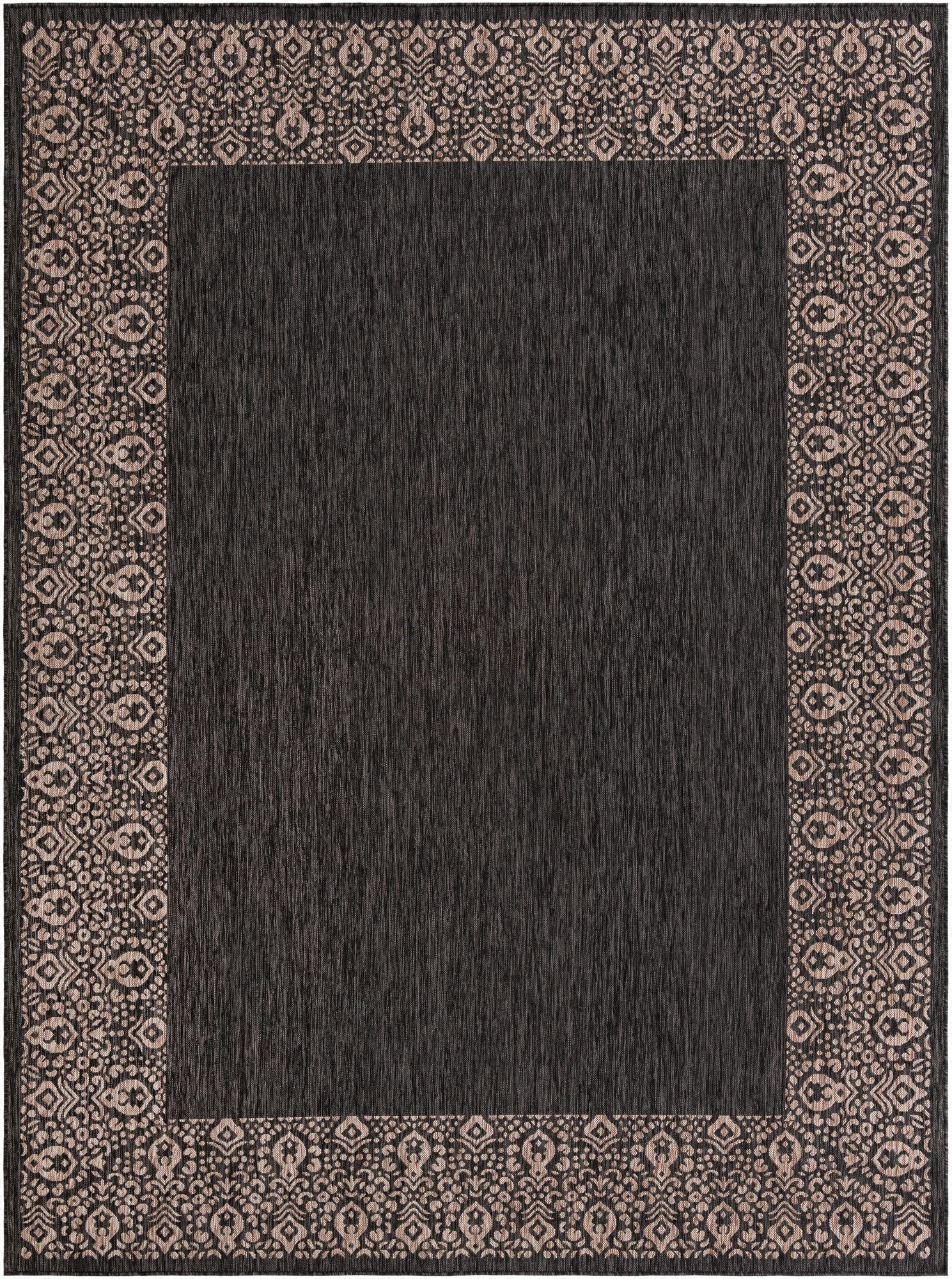  9' x 12'  Washable Border Indoor / Outdoor Rug