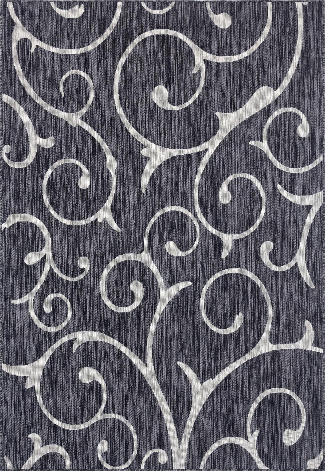  7' x 10'  Washable Botanical Indoor / Outdoor Rug