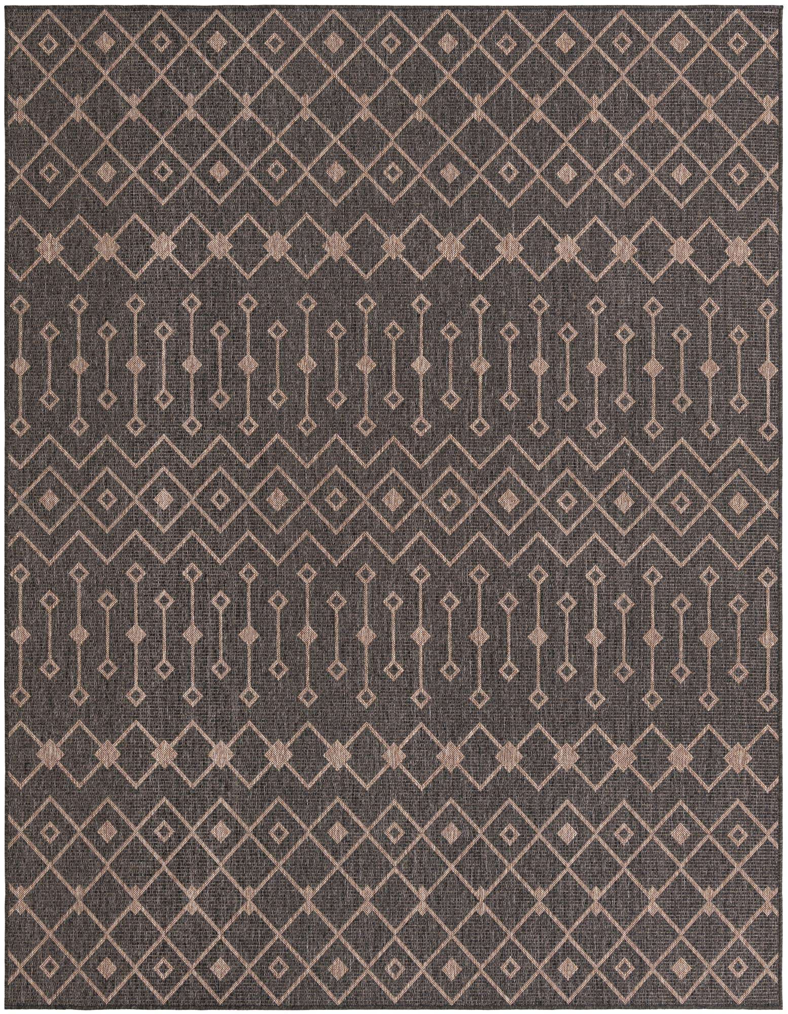 Primary image  7' 10 x 10'  Washable Lattice Indoor / Outdoor Rug