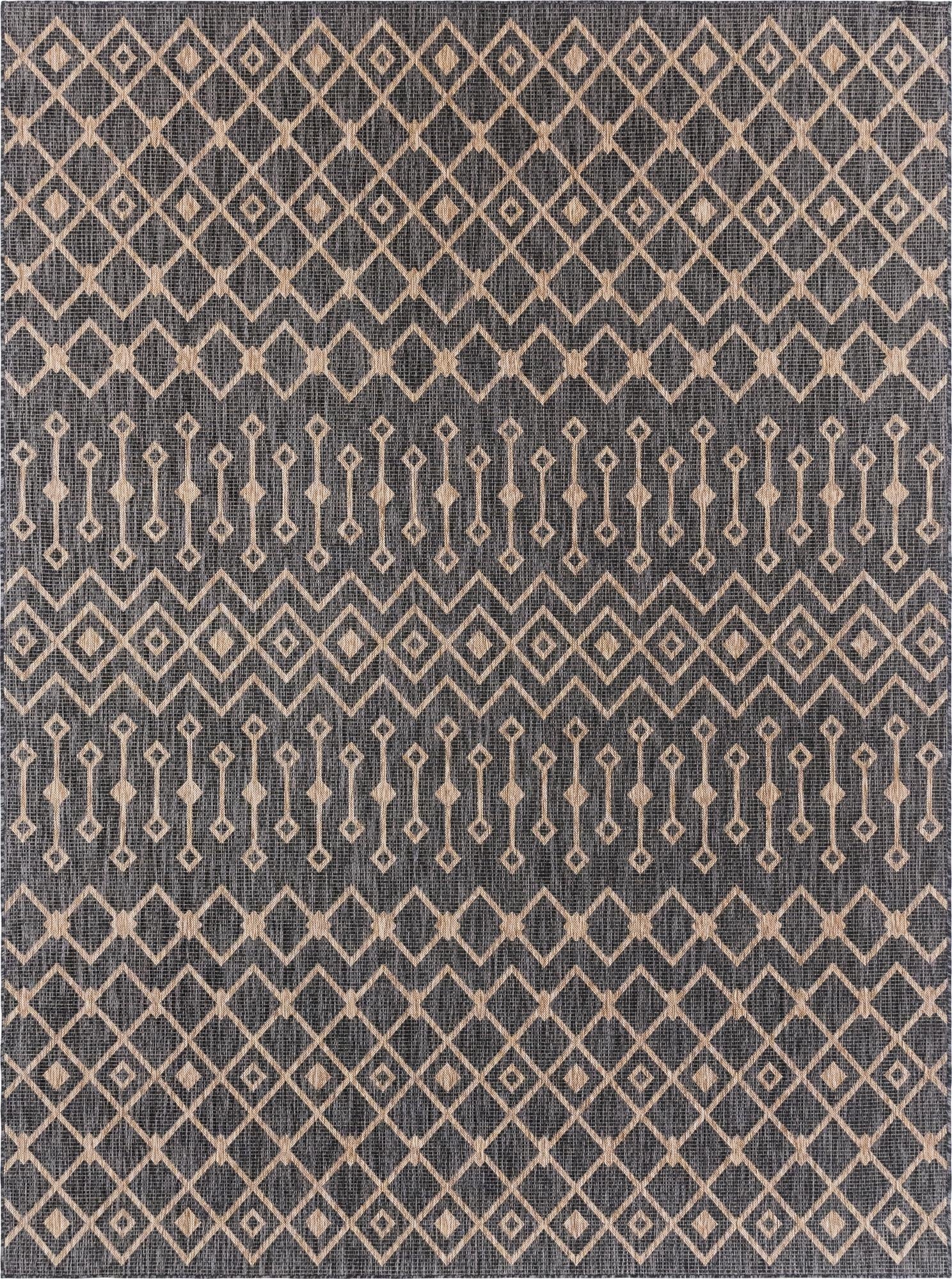  9' x 12'  Washable Lattice Indoor / Outdoor Rug