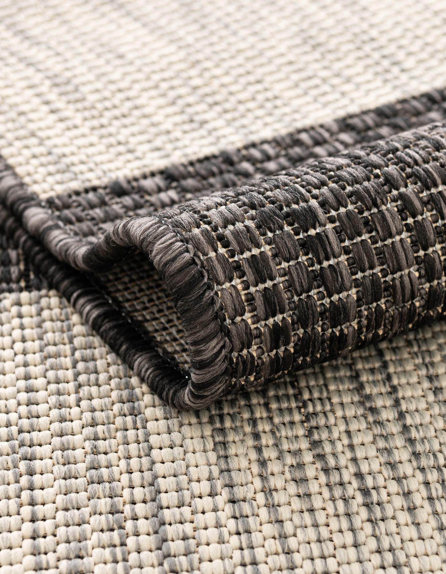 Charcoal Gray 5' x 8' Ribbon Indoor / Outdoor Rug | Rugs.com