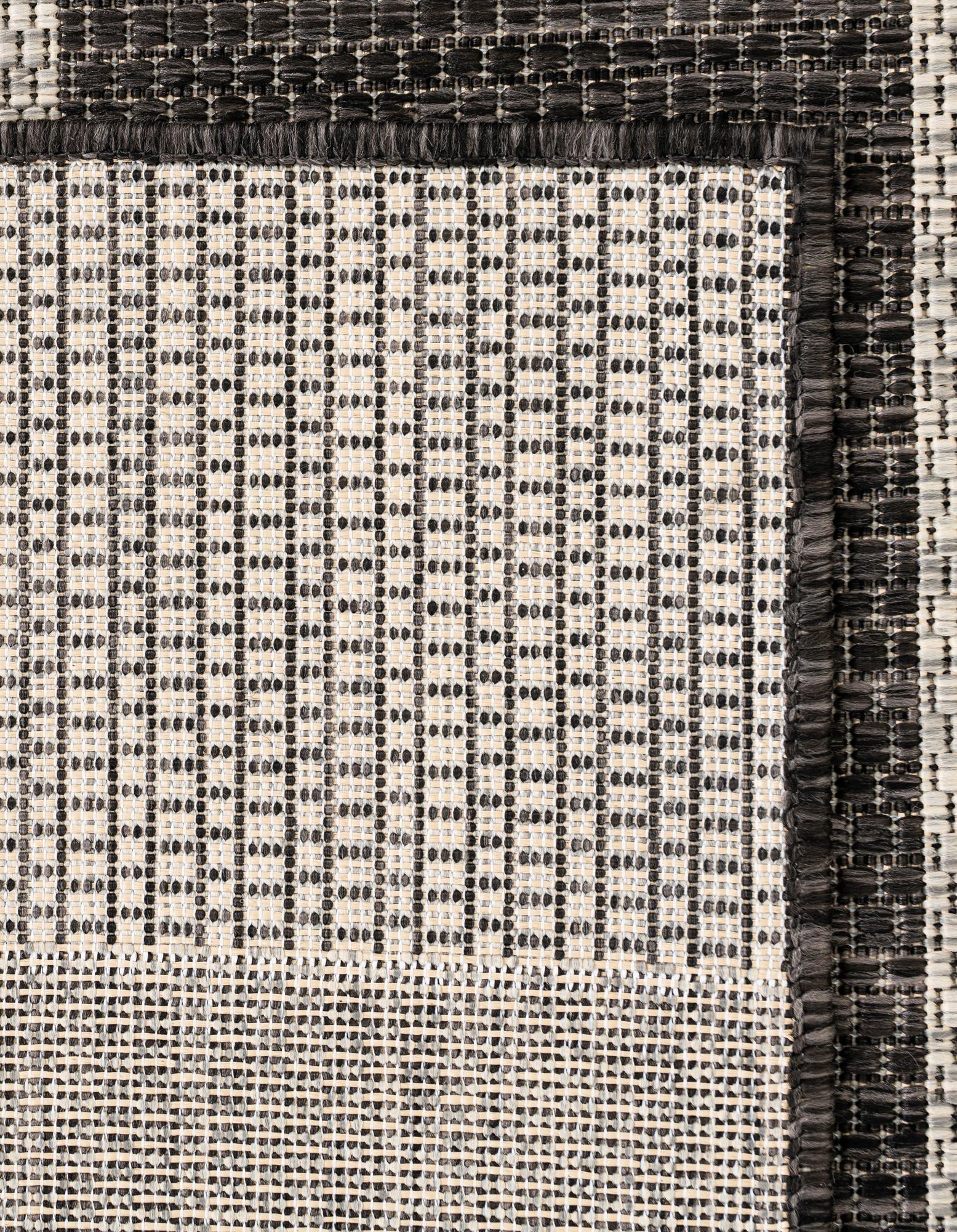 Charcoal Gray 10' x 14' Ribbon Indoor / Outdoor Rug | Rugs.com