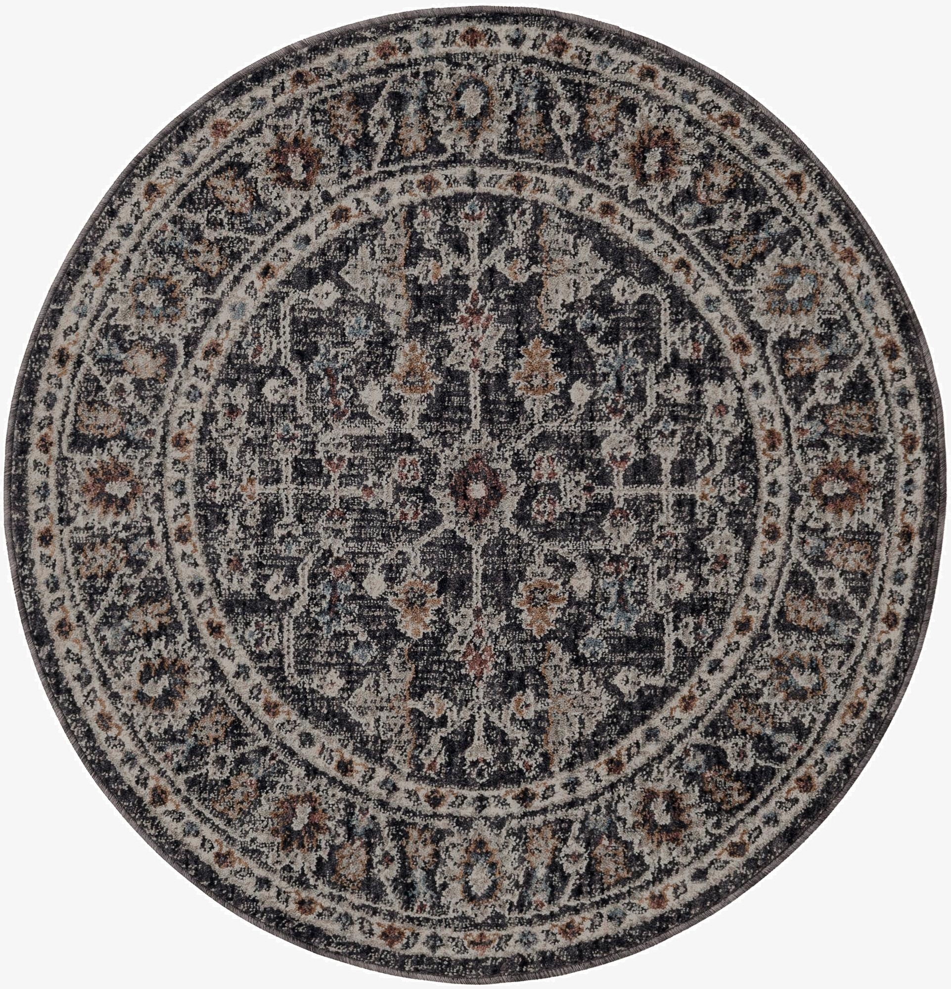  3' 3 x 3' 3 Eco Traditional Round Rug