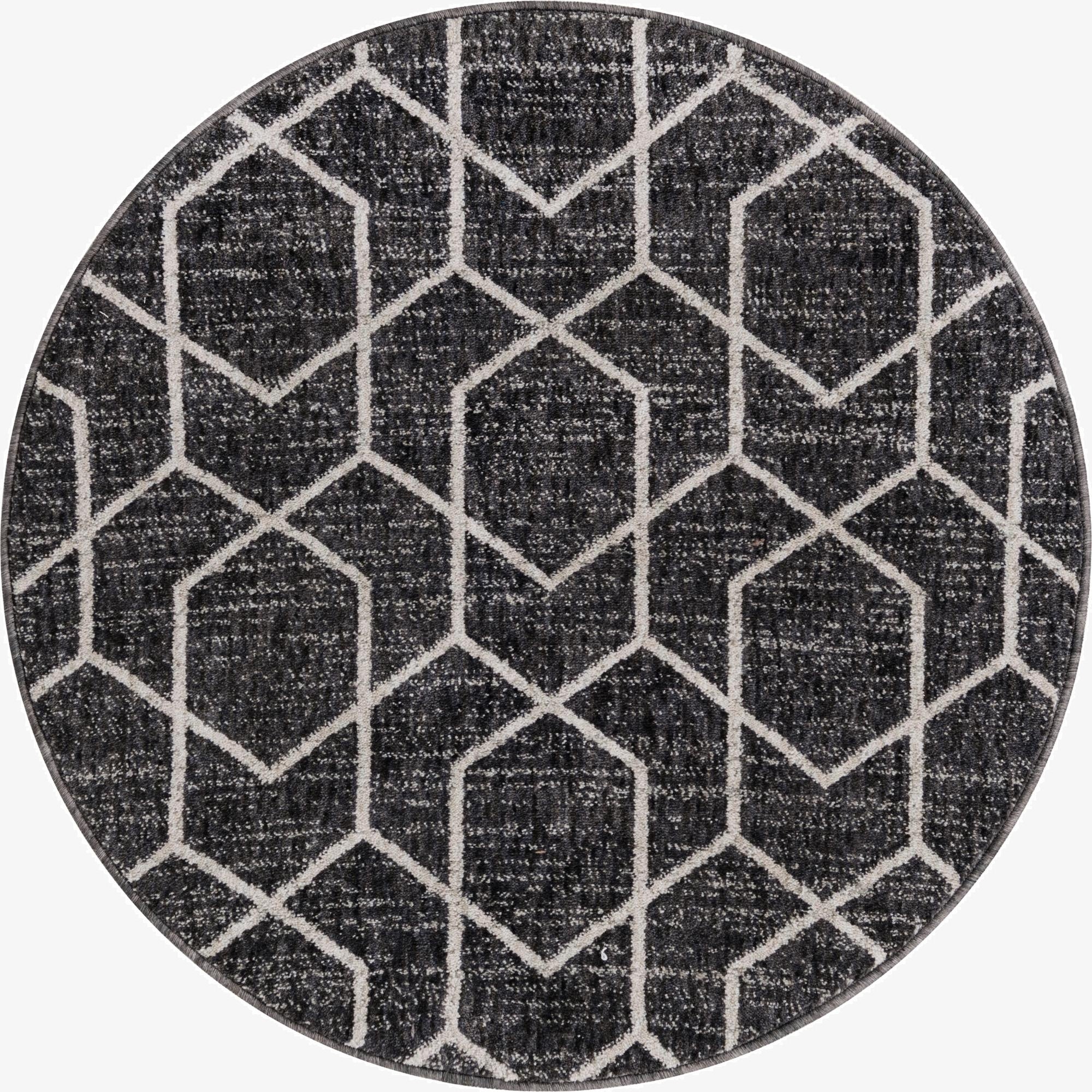 3' 3 x 3' 3 Eco Trellis Round Rug