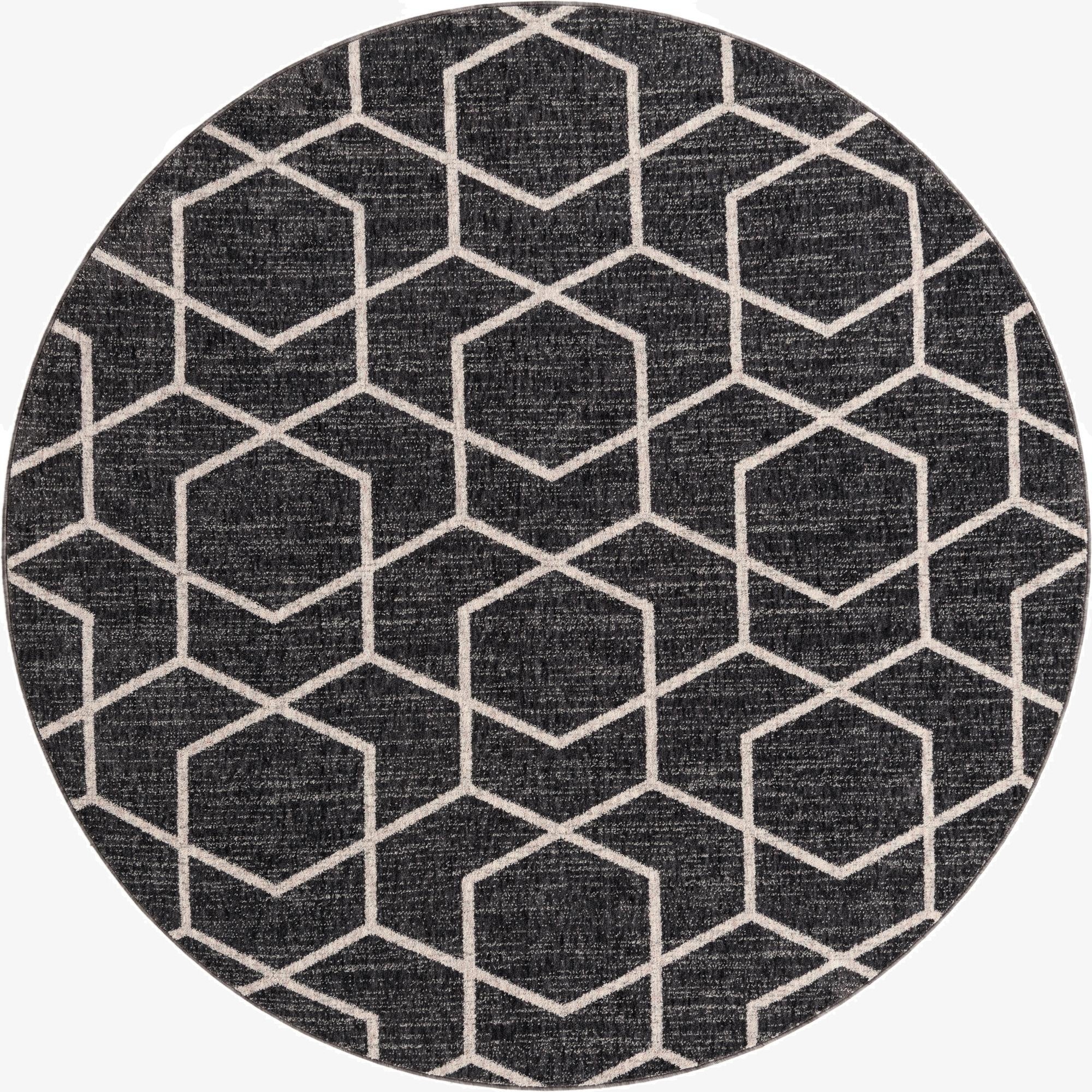  7' x 7' Eco Trellis Round Rug