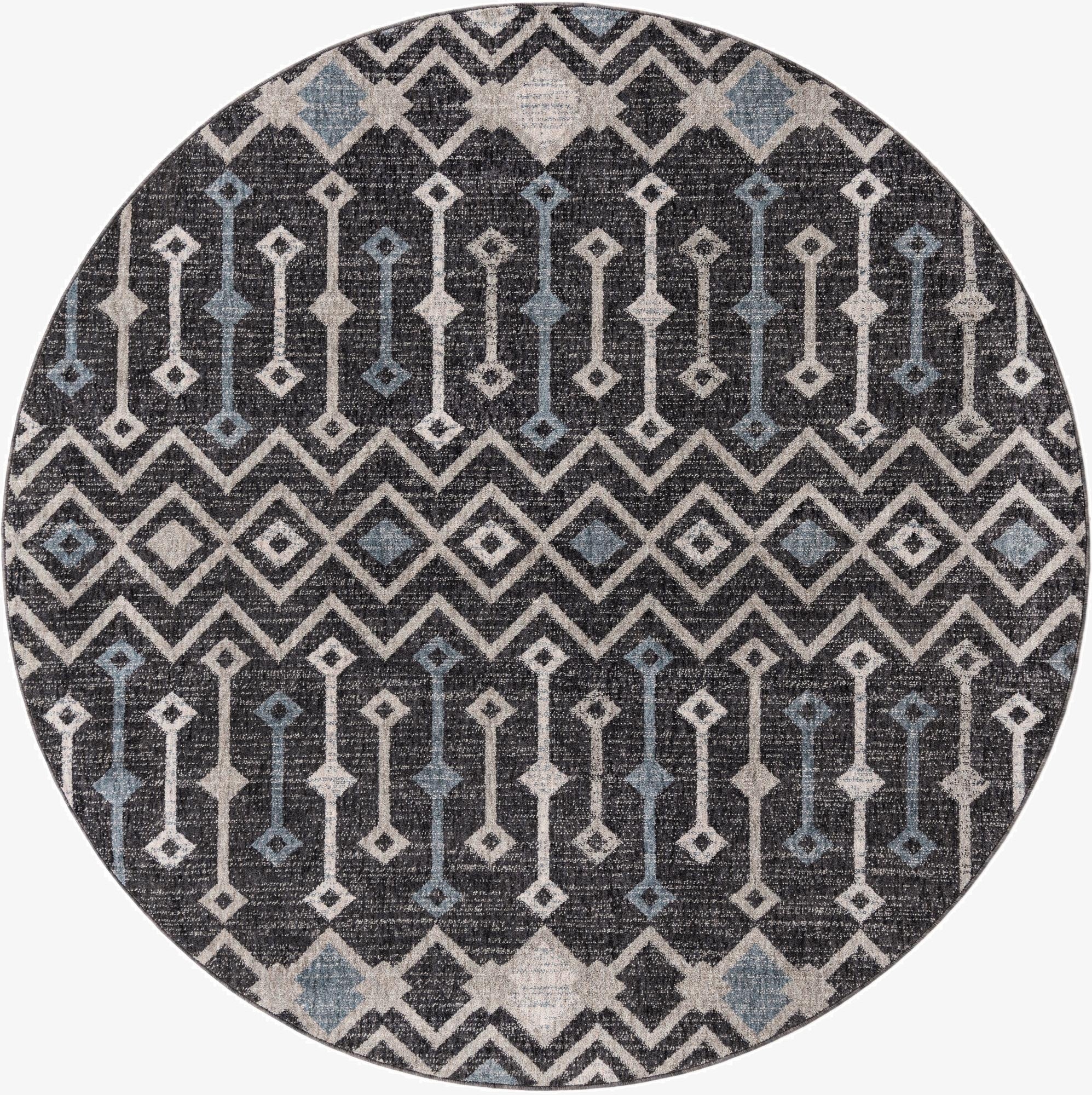  7' x 7' Eco Trellis Round Rug