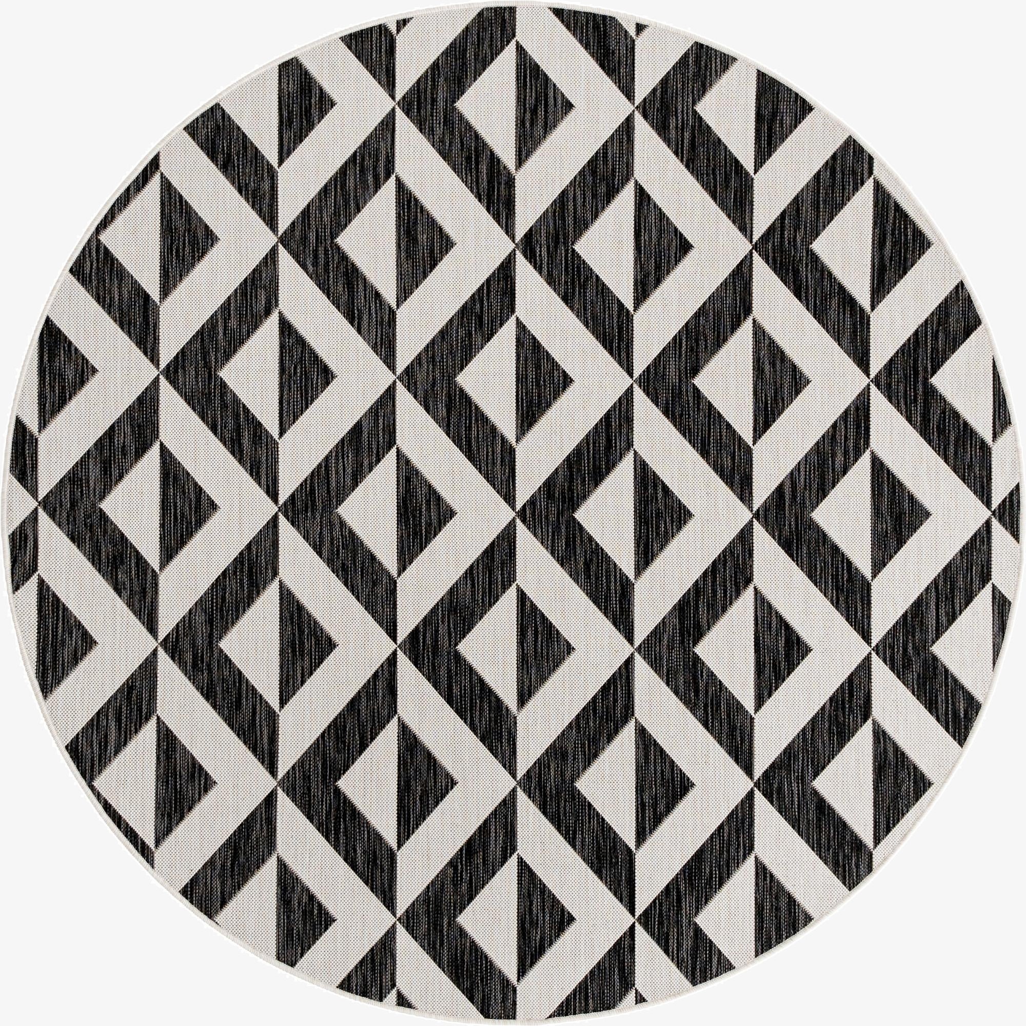  6' 7 x 6' 7  Washable Jill Zarin Napa Indoor / Outdoor Round Rug